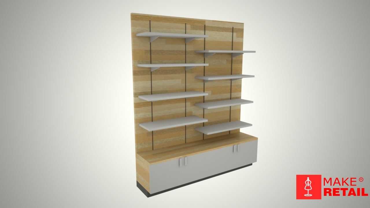 MUEBLE PERIMETRO ENTREPAÑOS